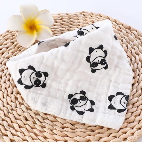 Newborn Cotton Baby Bibs 4 Layers Girls Boys Bibs Triangle Feeding Burp Cloth Collar Scarf Boys Scarf  Cotton Collar Bibs