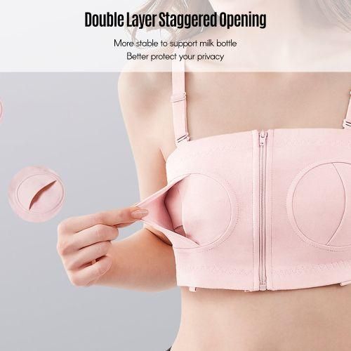 Hands Free Pumping Bra Adjustable Cotton Breast Pump Bra No