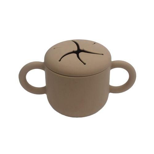 2in1 Silicone Baby Cups With Straw  Snack Cup Lid