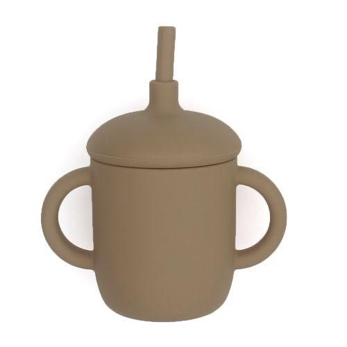 2in1 Silicone Baby Cups With Straw  Snack Cup Lid