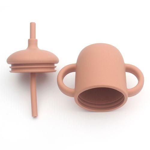 2in1 Silicone Baby Cups With Straw  Snack Cup Lid