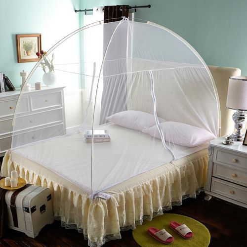 David Foldable Tent-Style Mosquito Net  With Zipperbed Net T1  WHITE