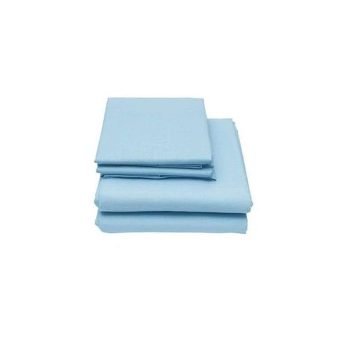 Home Fashion 5x6 Cotton Bedsheets with 2 Pillow Cases - Royal Blue