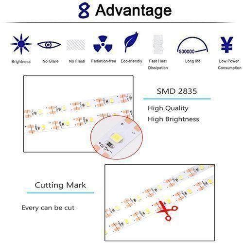 5V USB Warm Light Strip For Home Kitchen Bedside - 5M