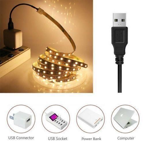 5V USB Warm Light Strip For Home Kitchen Bedside - 5M