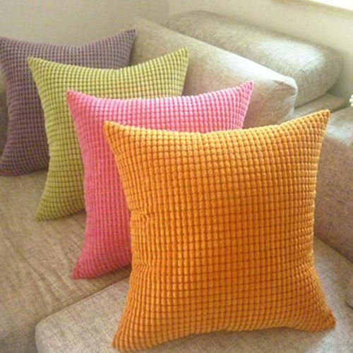 Hot Cushion Cover Corduroy Throw Pillow Case Sofa