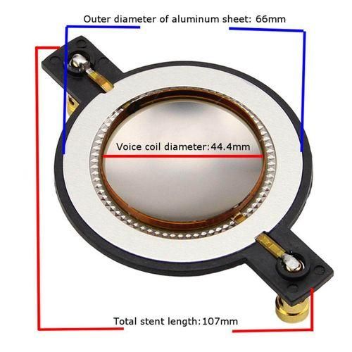 44.4mm High Pitched Membrane High Voice Coil General Titanium Diaphragm