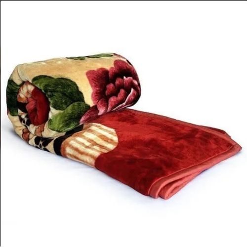 Double Bed Woolen Multi Coloured Printed Blanket 5*6 & 6*6