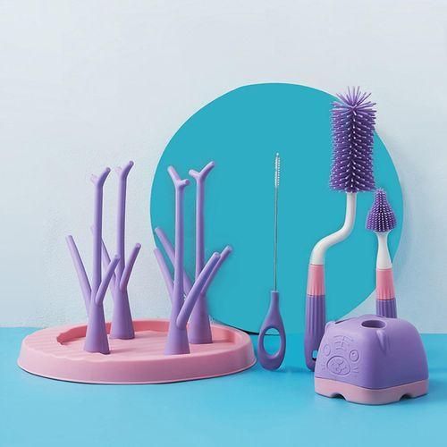 Bottle Scrubber Portable Silicone Kitchen Tools Violet