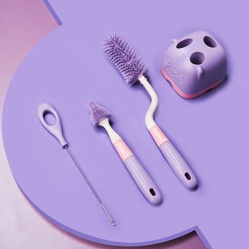 Bottle Scrubber Portable Silicone Kitchen Tools Violet