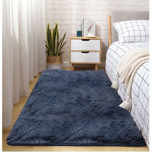 Plush Rug For Living Room, Bedroom 60x160 - Silver Gray