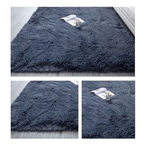 Plush Rug For Living Room, Bedroom 60x160 - Silver Gray
