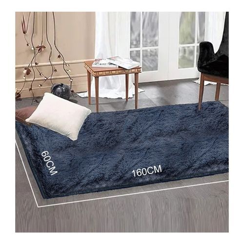 Plush Rug For Living Room, Bedroom 60x160 - Silver Gray