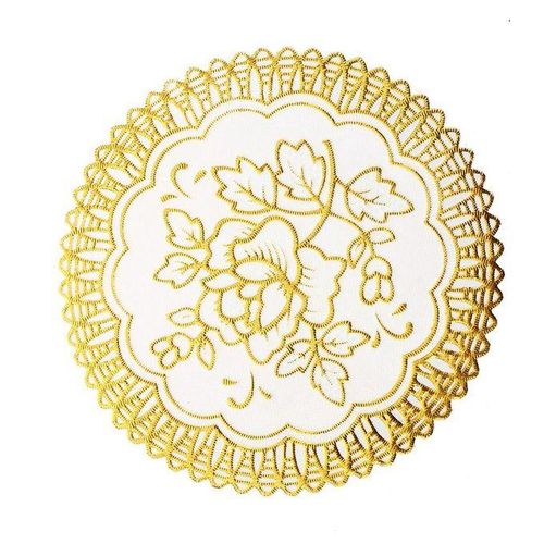 915 Generation 6 Exquisite Gold-tone Flower Dinning Table COASTERS SET