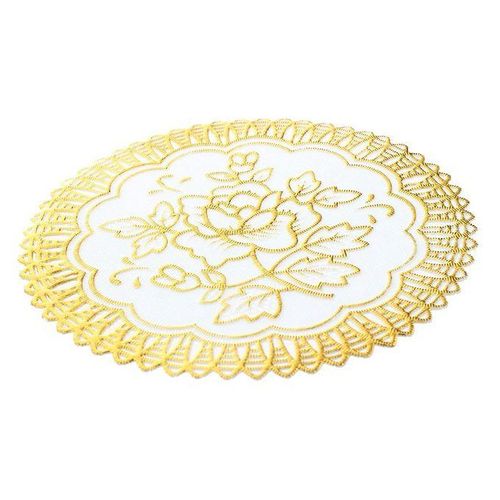 915 Generation 6 Exquisite Gold-tone Flower Dinning Table COASTERS SET