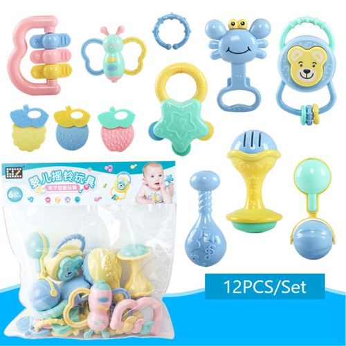12PcsSet Baby Rattle Toys 0-12 Months Jouet Bebe Cartoon