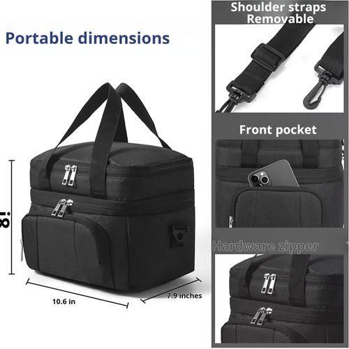 Ggenerici 12 Litre Insulated Lunch Box Black