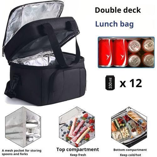 Ggenerici 12 Litre Insulated Lunch Box Black