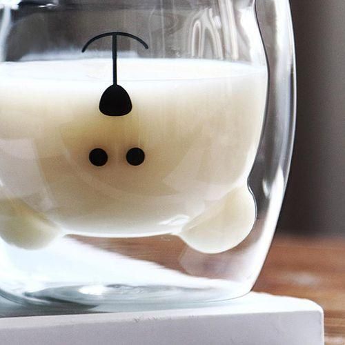 Glass Milk Cups Coffee Cup Office Drinking Gift Clear