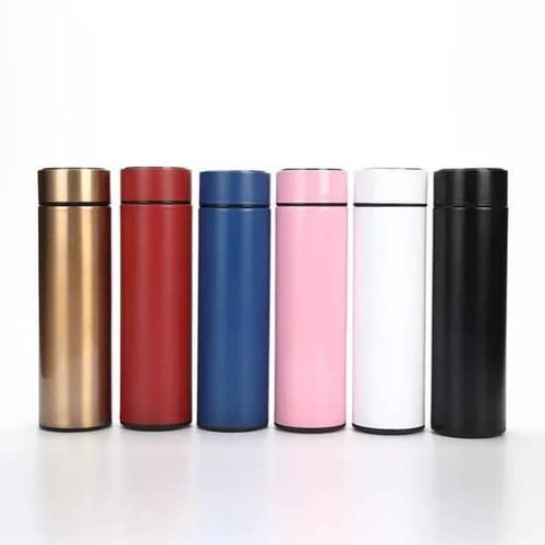 Insulated Water Bottle With Temperature Indicator - Black