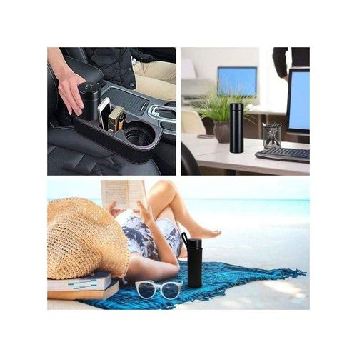 Insulated Water Bottle With Temperature Indicator - Black