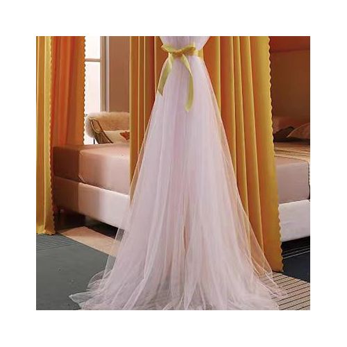 David Curtain Mosquito Net With 4 Steel Stands & Unique Lace Design &Luxurious Packaging Double-layer Bed Net S4 Gold