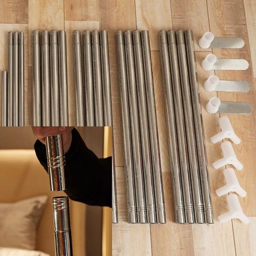 David Curtain Mosquito Net With 4 Steel Stands & Unique Lace Design &Luxurious Packaging Double-layer Bed Net S4 Gold