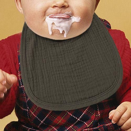 Baby Muslin Bibs Drooling Bandana Ligthweight Dark Brown
