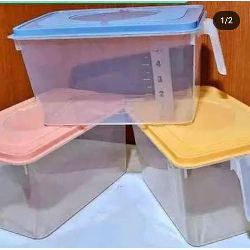5L Fridge Storage Container Box Holder Organiser Food Containers -Clear.