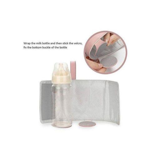 Baby Bottle Warmer USB 3 Levels Constant Heating For Home Newborn Pink