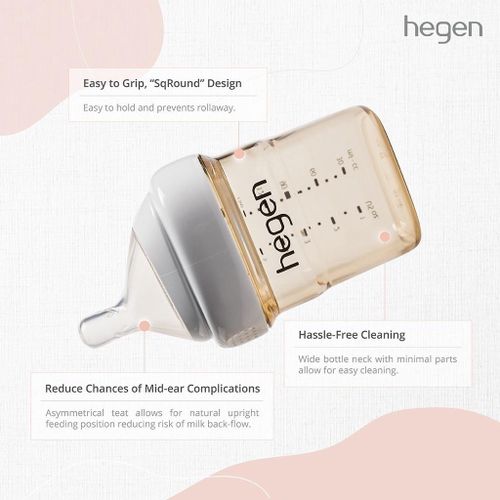 Hegen PCTO Feeding Bottle PPSU 150ML 240ML 330ML / 5OZ 8OZ 11OZ Bottle Drinking Bottle Teat Botol Susu Puting/Accessori