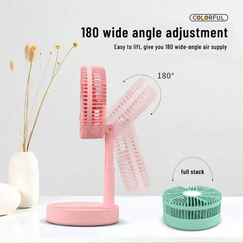 Mini Foldable Fan With Strong Wind For Use At Home - Multicolor