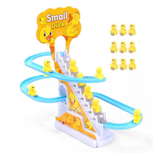 Climbing Stairs Track Toys Electric Duck DIY Rail Racing