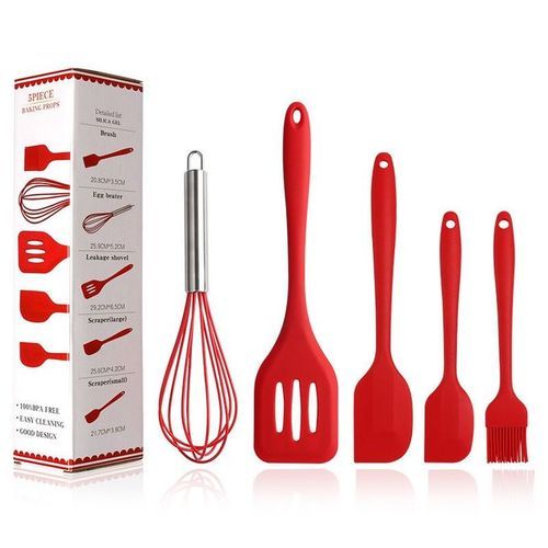 Kitchen Utensils 5 Piece Set-Red