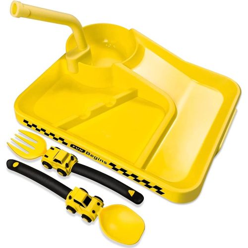 Children Tableware 4-Piece Set Cartoon Car Children's Complementary Food Without BPA