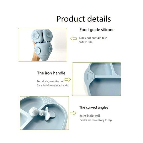 Silicone Baby Feeding Set, Toddler Utensils, Beige