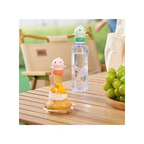 No Spilling Water Bottle Caps With Straw Replacement Pink
