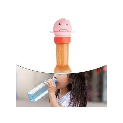No Spilling Water Bottle Caps With Straw Replacement Pink