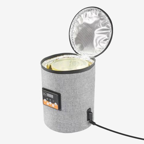 Large Capacity Milk Bottle Warmer Bottle Pouch Warmer For Trip Gray