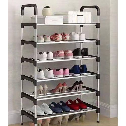 6 Tier Shoe Organizers Shoe Racks Organizer -  Black Color May Vary