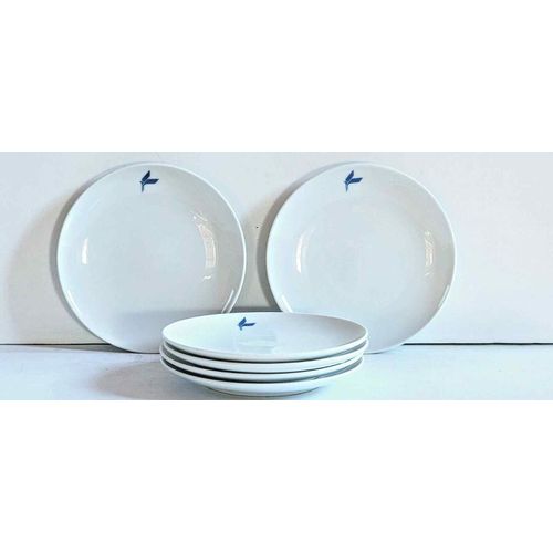 Sawa Large White Dinner Plates 10.5inch 6 Pieces - White & Pattern May Vary