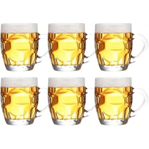 Sundabest 6 Pcs Of Classic Dimpled Beer Mugs
