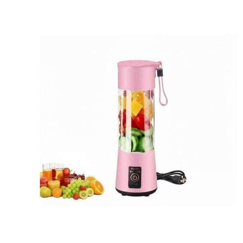 Portable Rechargable Usb Mini Blender Juicer 380ml -Multicolor