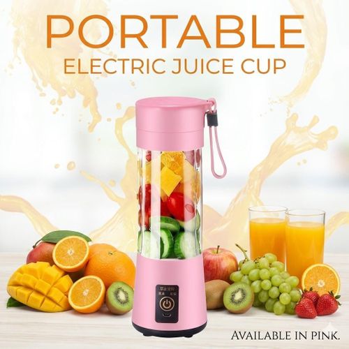 Portable Rechargable Usb Mini Blender Juicer 380ml -Multicolor