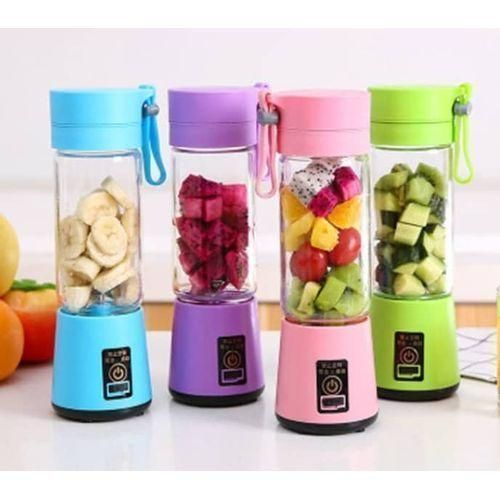 Portable Rechargable Usb Mini Blender Juicer 380ml -Multicolor