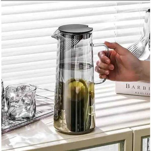 Deli Glass Jug Pitcher with Lid -1L