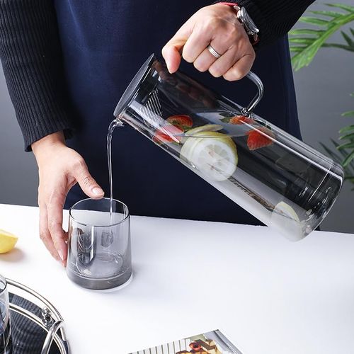 Deli Glass Jug Pitcher with Lid -1L
