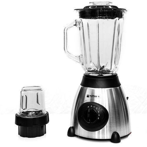 Hoffmans 1.5L Juice Blender 2 In 1 Glass With Ice Krusher  - Silver