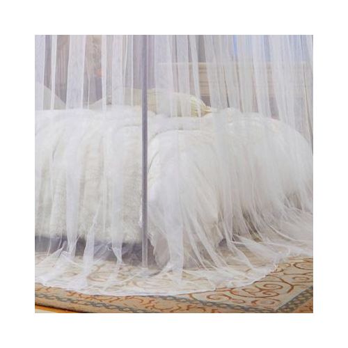 David Ultimate Protection & Cozy Mosquito Net With 4 Stainless Steel Stands & 3 Doors Design Bed Net S1  WHITE