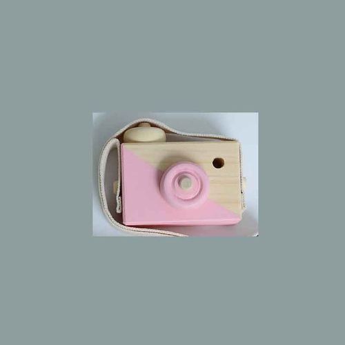 Cute Wooden Toy Camera Baby Kids Hanging Camera Photography